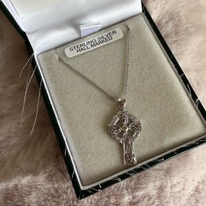 Sterling silver Celtic cross necklace